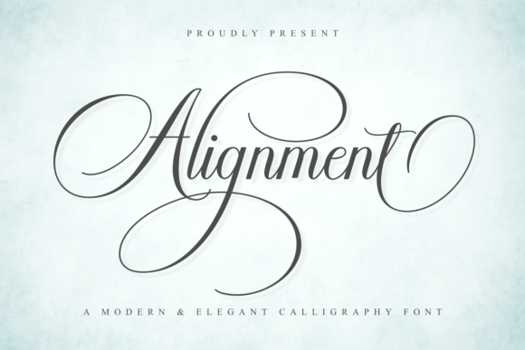 Alignment: A Modern Calligraphy Script for Elegant Design