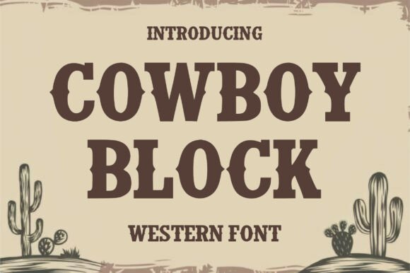 Cowboy Block: A Bold Western Display Font for Impactful Design