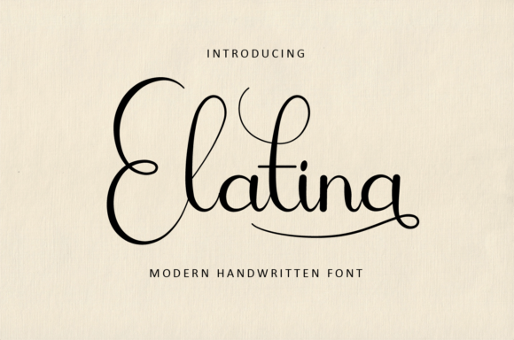 Elatina: The Handwritten Font for Sophisticated Designs