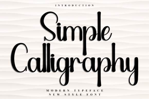 Simple Calligraphy: A Festive Font for Cheerful Designs